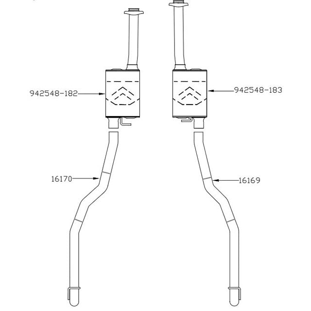 Flowmaster Cat-back System - Dual Rear Exit - American Thunder - Moderate Sound 17215