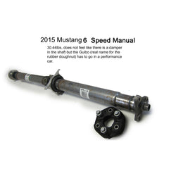 Driveshaft Shop Ford 2015+ Mustang GT with 2008-2012 GT-500 TR-6060 6-Speed Manual Conversion ONLY 1-Piece 4'' FDSH25-A-6060