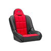 Corbeau Baja SS Suspension Seat Black Vinyl/Red Cloth - 65407
