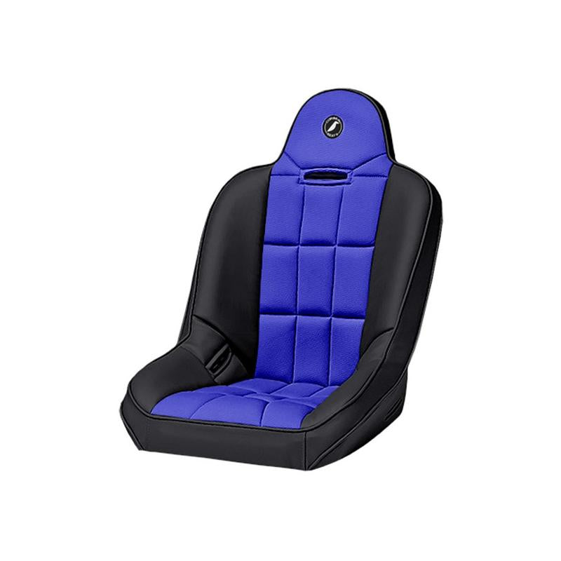 Corbeau Baja SS Suspension Seat Black Vinyl/Blue Cloth - 65405