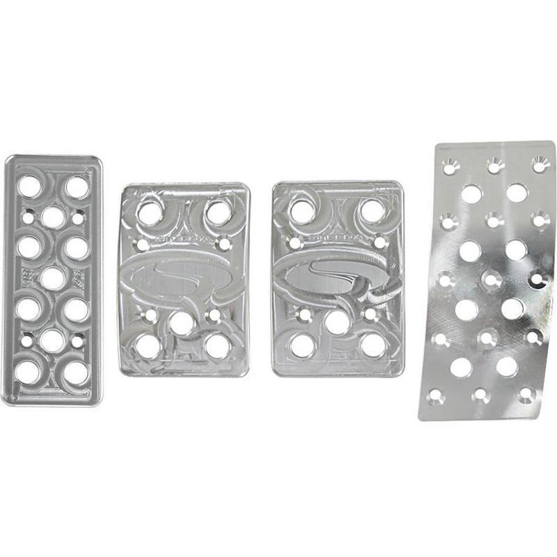 Steeda Aluminum Mustang Pedal Covers - 4 Piece/Curved Gas (79-04 Manual) 555 1151
