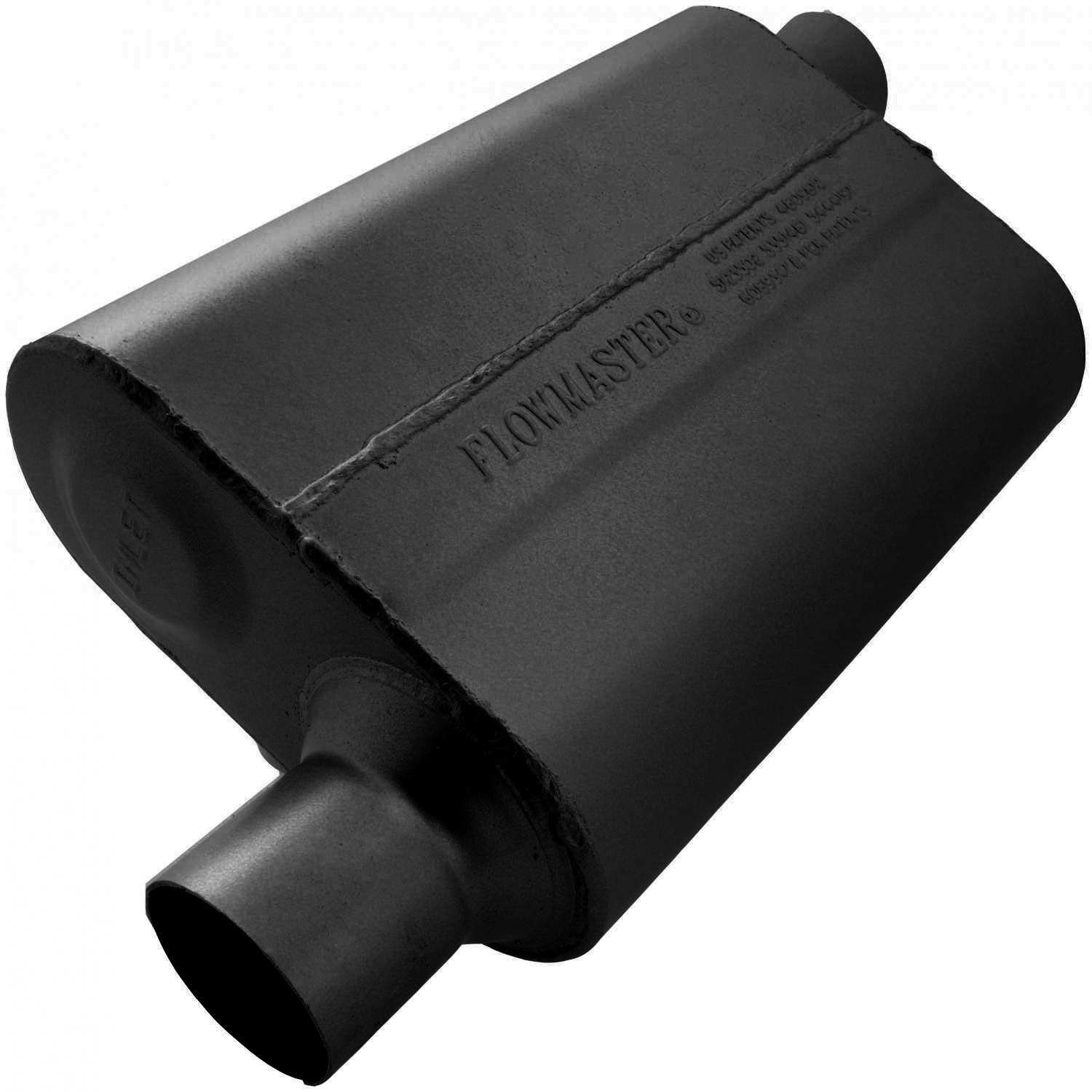 Flowmaster 40 Delta Flow Muffler - 2.50 Offset In / 2.50 Offset Out - Aggressive Sound 942543