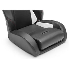 Corbeau Apex Fixed Back Seat Black/White Carbon Fiber Vinyl - AP27219