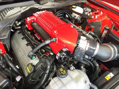 Whipple 2015 Mustang GT SC System Stage 1, Gloss Red (SC, Inlet) Discharge Ano Black PCM Flash Device