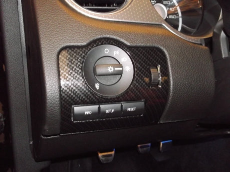 JLT Performance Hydrocarbon Headlight Switch Bezel (2010-14 Mustang/GT500) JLTHC-HSB-FM10