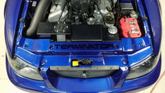 JLT Performance Painted Full Length Radiator Cover (1999-04 Mustang) Mineral Grey Terminator JLTRSC-FM9904-P-MG-TRM