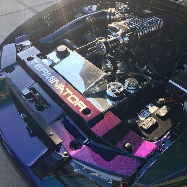 JLT Performance Painted Full Length Radiator Cover (1999-04 Mustang) Redfire Terminator JLTRSC-FM9904-P-RDF-TRM