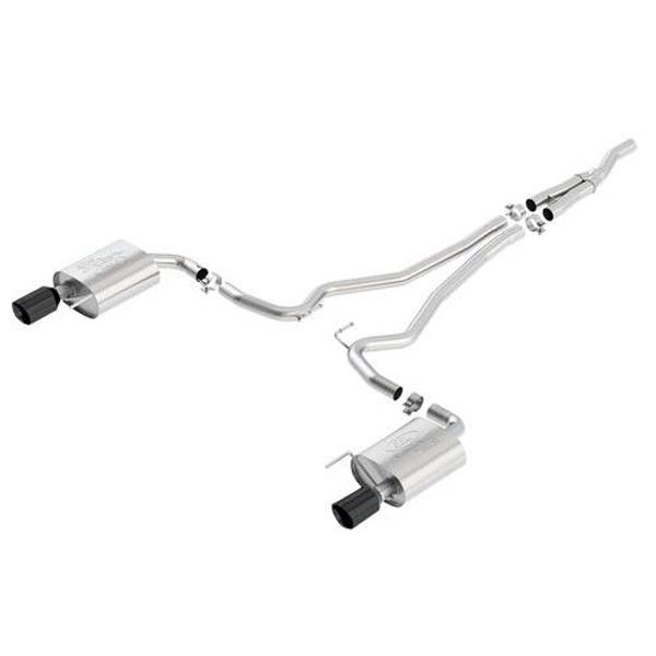 Ford Performance 2015-2017 Mustang 2.3L Ecoboost Cat Back Touring Exhaust System - Black Chrome Tips