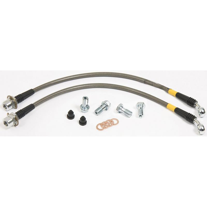 Maximum Motorsports Stainless Brake Hose Kit, 1979-93 Mustang with SN95 calipers, front MMBK8F