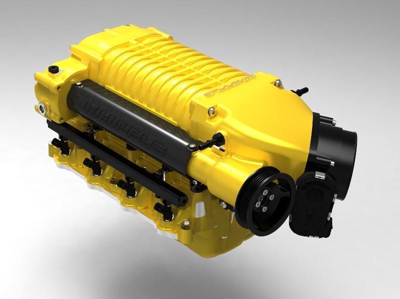 Whipple 2012 Boss 302 Mustang Stage 2 SC Kit, Billet 132MM Eliptical Carbon Fiber Jack-shaft Cover