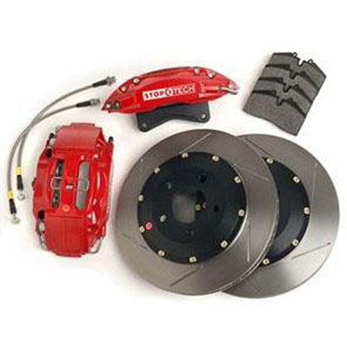 StopTech Big Brake Kit, 15" with 6-piston calipers, 2015-2017 Mustang, Red 83.345.6100-RD