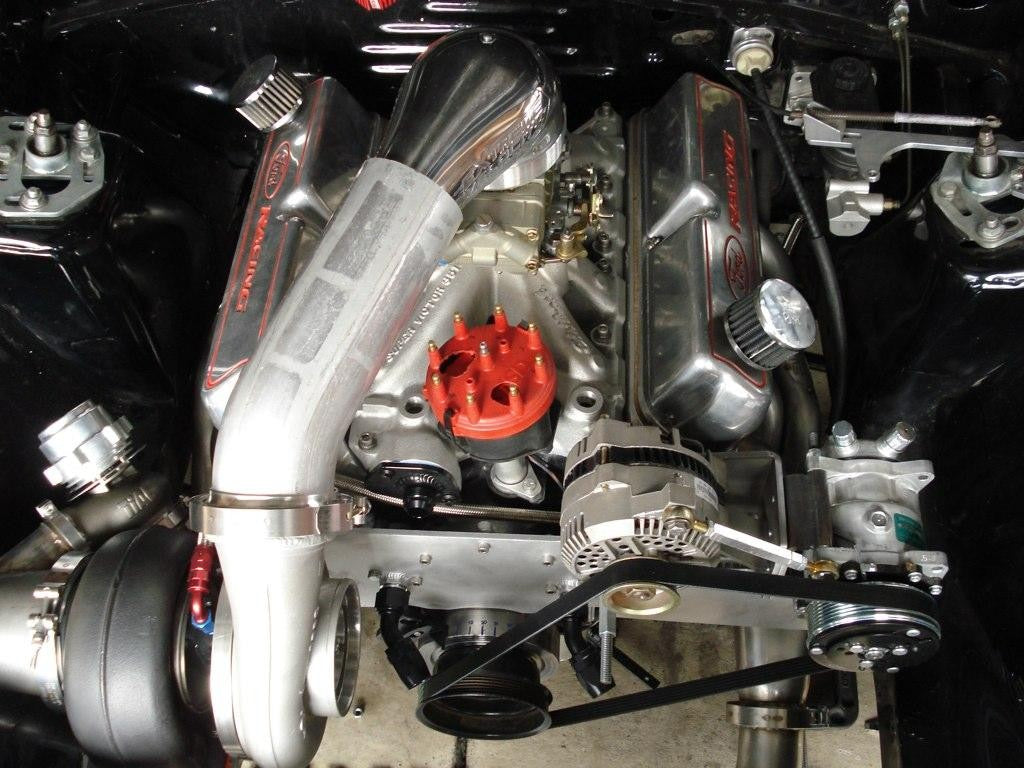 Stainless Works Ford Small Block Turbo Header Kit: Down and Forward SBFDFTKIT
