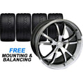 Steeda 20" Machined-Face Spyder Mustang Wheel & Tire Combo (15-17 All) 555 121111 15
