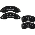 MGP Mustang Caliper Covers - Matte Black w/ Shelby Snake Logo - Front & Rear (11-14 GT, V6) 228 10198SSBYMB