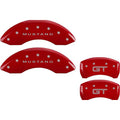 MGP Mustang Caliper Covers - Red w/ GT Logo - Front & Rear (05-10 GT, Bullitt, V6) 228 10197SMG2RD