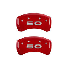 MGP Mustang Caliper Covers - Red w/ 5.0 logo - Front and Rear (2015 GT) 10200SM52RD