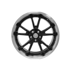 Steeda Mustang Spyder Wheel - Black w/ Machined Lip - 20x9.5 (05-14) 013 0021 45B
