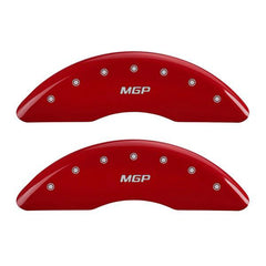 MGP Mustang Caliper Covers - Red w/ MGP logo - Front and Rear (2015 GT) 10200SMGPRD