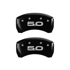 MGP Mustang Caliper Covers - Glossy Black w/ 5.0 logo - Front and Rear (2015 GT) 10200SM52BK
