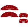 MGP Mustang Caliper Covers - Red w/ 5.0 logo - Front and Rear (2015 GT) 10200SM52RD