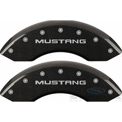 MGP Mustang Caliper Covers - Carbon Fiber w/ GT Logo - Front & Rear (05-10 GT, Bullitt, V6) 228 10197SMG2CF