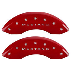 MGP Mustang Caliper Covers - Red w/ GT Logo - Front & Rear (05-10 GT, Bullitt, V6) 228 10197SMG2RD