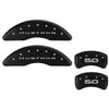MGP Mustang Caliper Covers - Matte Black w/ 5.0 logo - Front and Rear (2015 GT) 228 10200SM52MB