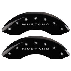 MGP Mustang Caliper Covers - Glossy Black w/ GT Logo - Front & Rear (05-10 GT, Bullitt, V6) 228 10197SMG2BK