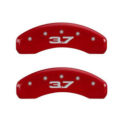 MGP Mustang Caliper Covers - Red w/ 3.7 logo - Front and Rear (2015 V6) 10202SM32RD
