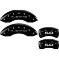 MGP Mustang Caliper Covers - Glossy Black w/ 5.0 Logo - Front & Rear (11-14 GT) 228 10198SM50BK