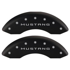 MGP Mustang Caliper Covers - Matte Black w/ 3.7 Logo - Front & Rear (11-14 V6) 228 10198SM37MB